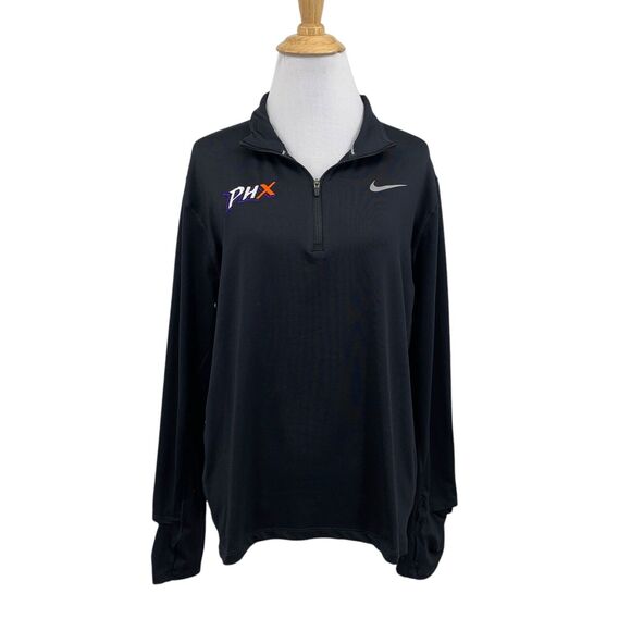 Nike Top Womens L Large Black Dri Fit Element 1/2 Zip Running Phoenix Suns NBA - Picture 1 of 15
